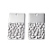 Non-Tarnish 304 Stainless Steel Pendants, Textured, Rectangle Charm, Stainless Steel Color, 27x16x1.5mm, Hole: 1.6mm
