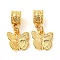 Tibetan Style Alloy European Dangle Charms, Large Hole Pendants, Butterfly, Golden, 23mm, Pendant: 12x12.5x3mm, Hole: 4.5mm