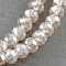 Electroplate Glass Beads Strands, AB Color Plated, Faceted Rondelle, Linen, 2.9~3.3x2mm, Hole: 0.5mm, about 144~150pcs/strand, 35~37cm