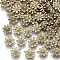 Brass Charms, Nickel Free, Flower, Unplated, 10x8.5x2mm, Hole: 0.6mm