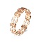 Stainless Steel Finger Rings, Copper Coins, Rose Gold, US Size 8(18.1mm)