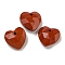 Natural Red Jasper Faceted Heart Charms, 13x13x6mm, Hole: 1mm