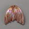 Grandient Color Opaque Resin Pendants, Fishtail Charm, Sienna, 26.5x26x5mm, Hole: 2mm