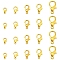 100Pcs 5 Styles Zinc Alloy Lobster Claw Clasps, Parrot Trigger Clasps, Cadmium Free & Lead Free, Jewelry Making Findings, Golden, 12~21x6~12mm, Hole: 1~2mm, 20pcs/style