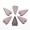 Tibetan Style Alloy Big Pendant Cabochon Settings, Plain Edge Bezel Cups, Lead Free & Cadmium Free & Nickel Free, Heart, Red Copper, Tray: 40x25.5mm, 53.5x30x4mm