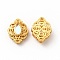 Long-Lasting Rack Plating Brass Multi-Strand Links, with Synthetic Opal, Flower, Golden, 17x13x8mm, Hole: 2mm