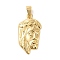 Brass Pendants, Long-Lasting Plated, Lead Free & Cadmium Free, Human Charm, Real 18K Gold Plated, 42.5x23x4mm, Hole: 9x4mm