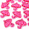 Transparent Acrylic Pendants, Umbrella with Bowknot, Camellia, 42.5x38x7.5mm, Hole: 3x3.5mm, about 109pcs/500g