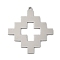 201 Stainless Steel Pendants,  Laser Cut, Cross Charm, Anti-Tarnish, Stainless Steel Color, 35x32x1mm, Hole: 1.6mm