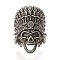 Retro Brass Beads, Long-Lasting Plated, Skull, Antique Silver, 23.5x17x14mm, Hole: 6.5mm