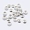 925 Sterling Silver Bead Caps, Apetalous, with 925 Stamp, Silver, 8x1.5mm, Hole: 0.8mm, about 57pcs/10g