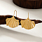 Minimalist Stainless Steel Ginkgo Leaf Earrings for Women, Daily Vacation Gift, Golden, 30x28mm