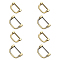 WADORN 8 Pack D-Rings Screw in Shackle, 2 Sizes Horseshoe U Shape D Rings 0.9/1.1inch Semicircle D Ring for Purse Key Holder Leather Craft Accessories Keychain Car Key Bag Belt Making(Antique Bronze)