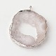 Естественно Geode Агат Druzy ломтик подвески G-L461-04C-2