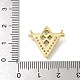 Латунные микропаве прозрачные подвески с фианитом KK-U046-09G-3