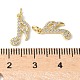 Латунные микропаве прозрачные подвески с фианитом KK-H449-85A-G-RS-3