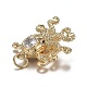 Подвески из латуни с прозрачным микрочипом и черным фианитом X-ZIRC-F120-067G-3