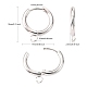 201 фурнитура для сережек-колец Huggie Hoop из нержавеющей стали STAS-P283-01D-S-4