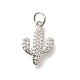 Латунные микропаве прозрачные подвески с фианитом KK-L225-032P-1