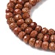 Синтетические голдстоуновские бисер пряди G-R013-B01-4x3mm-4