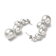 Серьги-гвоздики из латуни с круглым шариком и стойкой EJEW-Q786-04P-2
