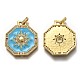 Латунные микропаве прозрачные подвески с фианитом ZIRC-B0003-03G-3