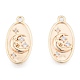 Латунные микропаве прозрачные подвески с фианитом KK-N216-573LG-2