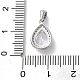 Латунные микропаве прозрачные подвески с фианитом KK-L227-001P-3
