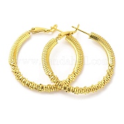 Серьги-кольца из латуни с покрытием из бисера для женщин EJEW-D059-10G