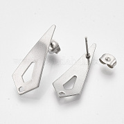 Фурнитура для сережек-гвоздиков из нержавеющей стали 201 STAS-S079-54B