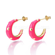 Серьги-гвоздики из латуни EJEW-T014-08G-03-NF
