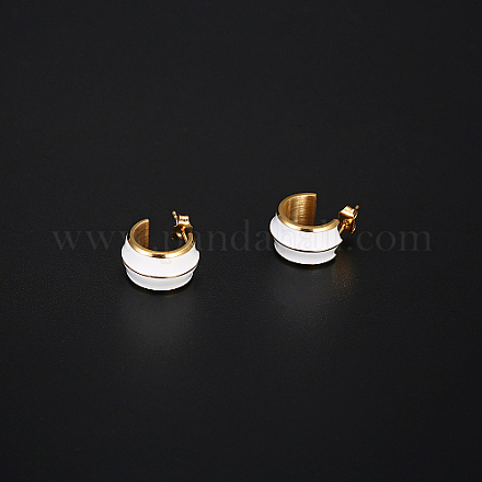 Круглые серьги-гвоздики из нержавеющей стали 304 KA7490-1