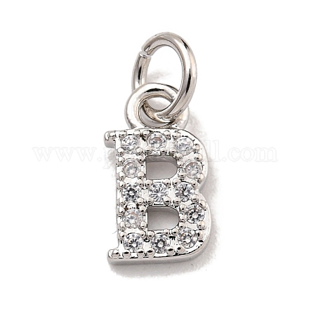 Буквица из латуни с подвесками из кубического циркония KK-Q814-26B-P-1