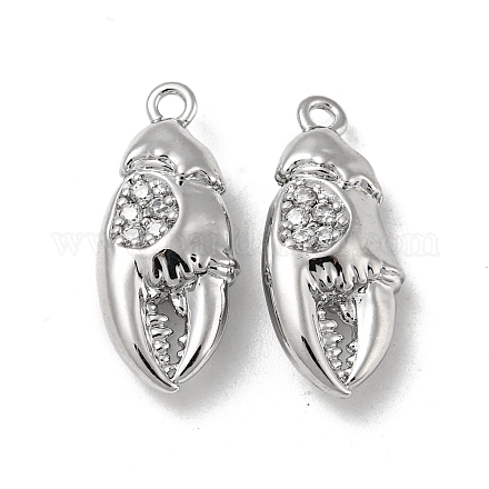 Латунные микропаве прозрачные подвески с фианитом KK-H460-32P-1