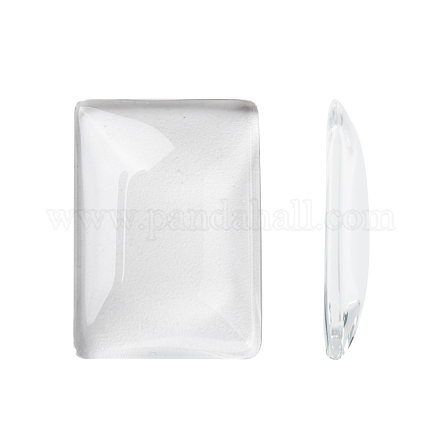 Прозрачные стеклянные кабошоны прямоугольник GGLA-R025-25x18-1