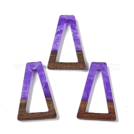Подвески из смолы и дерева WOOD-F015-10H-1