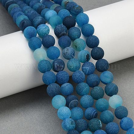 Натуральный druzy агатовые бусы пряди G-NH0024-A04-8mm-1