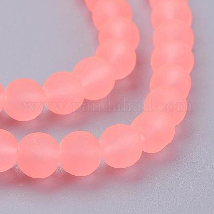 Прозрачные стеклянные бусины GLAA-S031-6mm-28-1
