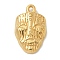Ion Plating(IP) 304 Stainless Steel Pendants, Mask Charm, Real 18K Gold Plated, 25.5x16x4.5mm, Hole: 1.6mm