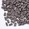 2-Hole Baking Paint Glass Seed Beads, Rectangle, Gray, 4.5~5.5x2x2~2.5mm, Hole: 0.5~0.8mm