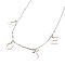 Non-Tarnish 304 Stainless Steel Pendant Necklaces, with Cable Chains and Lobster Claw Clasps, Letter, Word Vote, Stainless Steel Color, 17.99 inch(45.7cm)