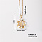 Elegant Vintage Hollow Brass Crystal Rhinestone Virgin Mary Pendant Necklaces for Women, Golden, 15.75 inch(400mm)