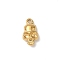 Halloween 304 Stainless Steel Charms, Skull Charm, Golden, 12.5x7x3.5mm, Hole: 1.2mm