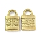 Ion Plating(IP) 304 Stainless Steel Charms, Padlock Charm, Real 18K Gold Plated, 13x8x2mm, Hole: 3mm