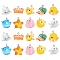 20Pcs 10 Styles Ocean Theme Resin Pendants, Sea Animal Charm, with Platinum Tone Iron Loops, Octopus & Hermit Crab & Sea Horse & Fish, Mixed Shapes, Mixed Color, 15~26x15~24x13~20mm, Hole: 2mm, 2pcs/style
