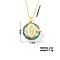 Luxury Fashionable American and European Style Brass Glass Virgin Mary Pendant Necklaces for Women, Green, 15.75 inch(400mm)