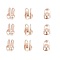 Iron Bead Tips, Calotte Ends, Cadmium Free & Lead Free, Clamshell Knot Cover, Rose Gold, 6x3.5mm, Hole: 1mm, 2.4mm inner diameter