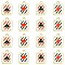 16Pcs 4 Styles Alloy Enamel Pendants, Golden, Rectangle with Playing Card Charm, Spades/Club/Diamond/Heart, Mixed Color, 20x14x1.5mm, Hole: 1.6~1.8mm, 4pcs/style