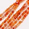 Natural Carnelian Bead Strands, Faceted Round, Dyed & Heated, 2mm, Hole: 0.8mm, about 164pcs/strand, 15.35''(39cm)