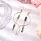 Column Natural Moss Agate Dangle Earrings, with 304 Stainless Steel Earring Hooks for Women, 96mm